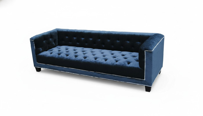 Elegante Design Couch Polster Chesterfield Sofa Couchen Sofas Dreisitzer Samt