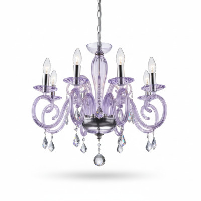 Bohemia Moderní svítidlo Stropní lustr Lustr Krystal Fialová lampa Lustr