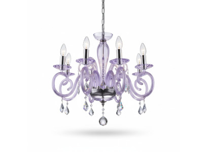Bohemia Moderní svítidlo Stropní lustr Lustr Krystal Fialová lampa Lustr