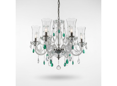 Design Bohemia Lustry Stropní svítidla Modrá krystalová lampa Svítidla