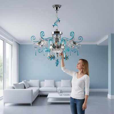 Kristall Leuchte Lampen Deckenlampe Kronleuchter Leuchte Bohemia