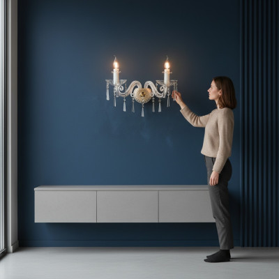 Cristal Applique Murale Lustry Stropního Svítidla Kristallüster Lustr Elite Bohemia Nový