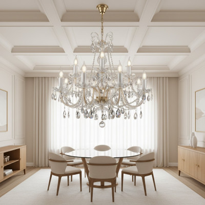 Lampa Vyhřezlé Lustr Světla Strop Svítidla Bohemia Crystal