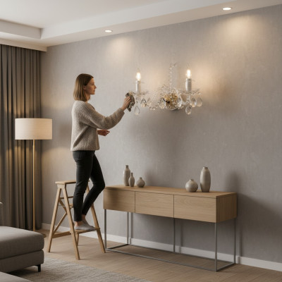 -Wandleuchte Luster Bohemia Antik Stil Lampen Wandlampe Lampe Wand Kronleuchter