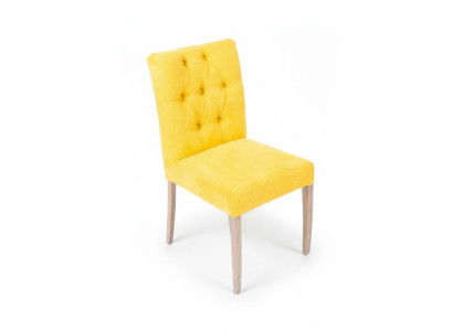 Designer žluté židle Chesterfield set židlí Hotel - Set 4ks