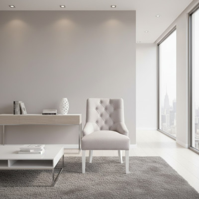 Moderní bílý Chesterfield polstrovaný křeslo luxusní jednosedadlo křesla