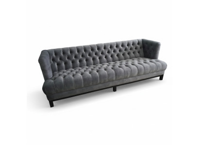 Klasická designová pohovka potahovaná látkou Třísedák.