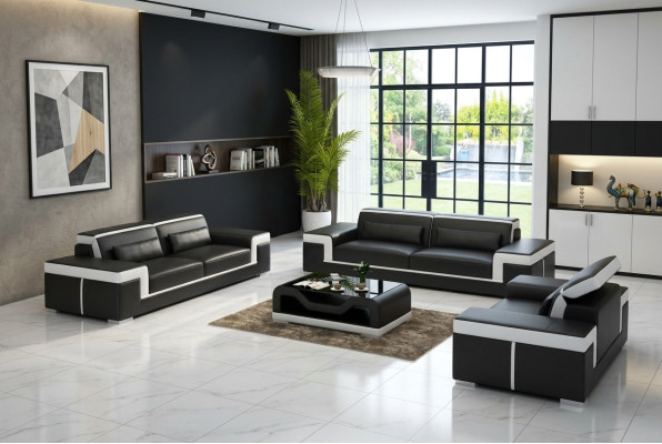 Sofagarnitur Couch Polster Sofa 3+1+1 Komplett Set Garnituren 3tlg.