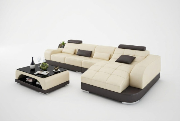 Ecksofa L-Form Designer Sofa Couch Polster Sitz Garnitur Leder Wohnlandschaft