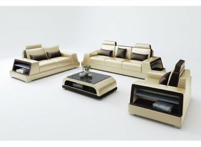 Multifunktions Couch Relax Sofa Leder Polster Dreisitzer Design 3er Neu Couchen