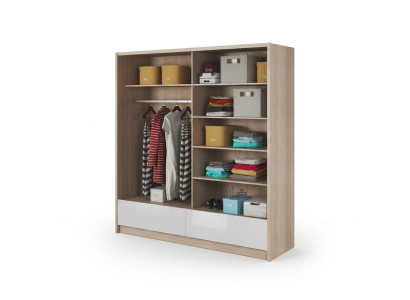 Garderobe Aufbewahrung 200cm Regal Schrank Archiv Dekorative Schiebetüren