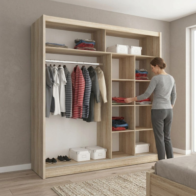 Mehrzweck Regale Schrank Deko Regal Aufbewahrungs Kleiderschränke 200cm
