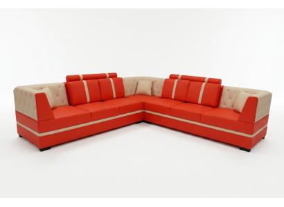 Eck Sofa mit USB Polster Ecke Wohn Zimmer Landschaft Designer Couchen Textil Neu