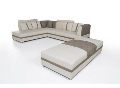 Eck Sofa mit USB Wohnlandschaft Leder Ecke Couchen Polster Sitz Garnitur A1128