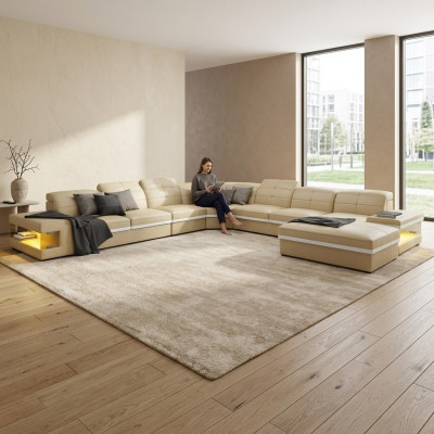 Moderní dřevěná komoda Sideboard komody šatník 107 cm XXL Low Boards.