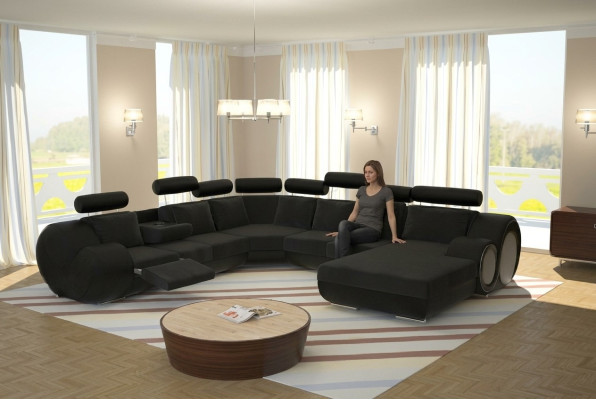 Sofa Designer obývací sestava U-formátová sedací souprava rohová pohovka s USB čalouněný nábytek sedací soupravy sofistikace