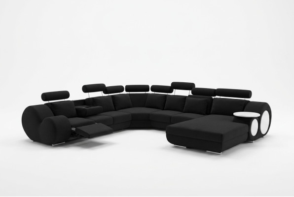 Sofa Designer obývací sestava U-formátová sedací souprava rohová pohovka s USB čalouněný nábytek sedací soupravy sofistikace