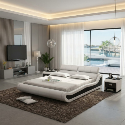 Wasserbett Hotel Doppelbett Betten Mit USB Komplett Lederbett Polsterbett Wasser