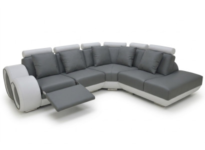 Kůžená pohovka Rozkládací pohovka Obývací souprava Rohová designová moderní pohovka + USB Nová rohová pohovka.