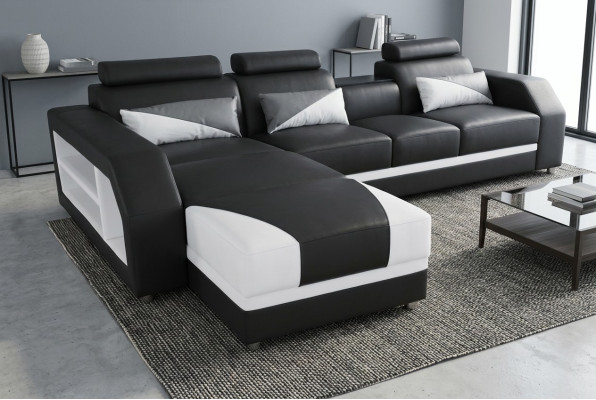 Exkluzivní moderní designová rohová sedací souprava v L tvaru pro stylové obytné prostory