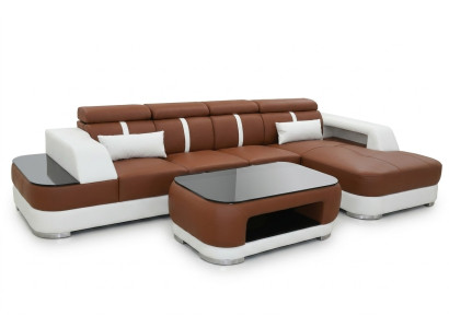 Design Ecksofa L-Form Sofa Couch Polster Schlafsofa Bettfunktion Textil