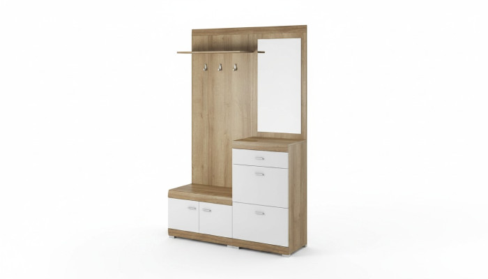 Garderobe Garderobenset Flur Dielen Set Aufbewahrung Schrank Tür Neu
