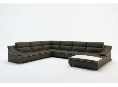 Ecksofa s USB kůží, polstrová obytná krajina pohovka pohovka rohová souprava U tvaru