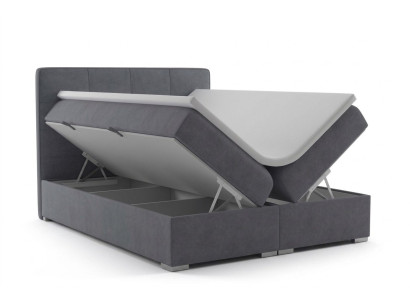 Boxspring Bett Hotel Doppel Samt Textil Luxus Betten Polster Bettkasten Funktion