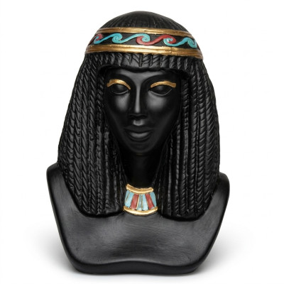 Ägypten Skulptur Kleopatra Kunststoff Statue Figuren Statuen Antik Stil 25cm Neu