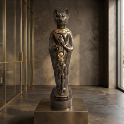 Socha Egypt Bohyně Kočky Bastet Sochy Egyptská Socha Figury Faraon