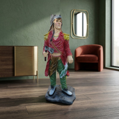 Statue Skulptur Holzfäller 75 cm Figur Statuen Skulpturen Hand bemalte Figuren