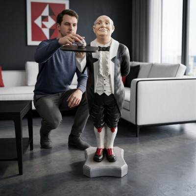 Socha Butlera Figurka Socha Sochy Sochařství Restaurace Hotel 110 cm Odkládací Nové