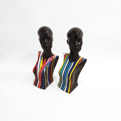Abstrakte Skulptur Frauen Büste 58 cm Stil Statuen Skulpturen Figuren Wohnzimmer