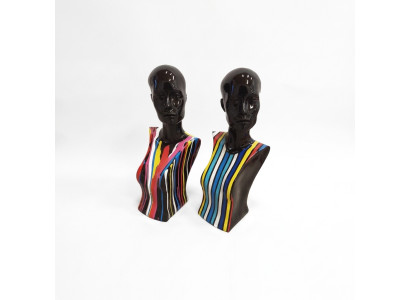 Abstrakte Skulptur Frauen Büste 58 cm Stil Statuen Skulpturen Figuren Wohnzimmer