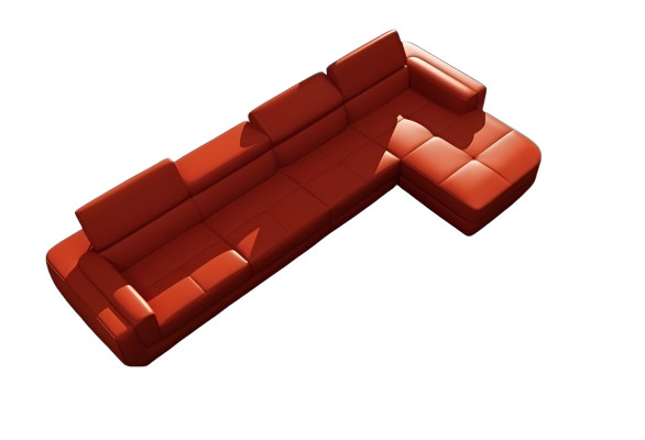 Ecksofa Ledersofa + USB Wohnlandschaft L Form Sofa Polster Sitz Ecke Tettau Rot