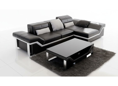 Ledersofa Sofa mit USB,Wohnlandschaft Ecksofa Garnitur Design Modern Sofa K5007F