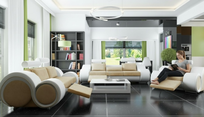 DESIGNÉRSKÁ SOFA+USB SOFAGARNITURA 3/2/1 SEDADLO RELAXA POKOJSKÁ SOFA OBLOŽENÁ TEXTILIÍ