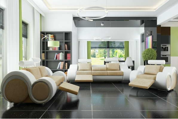 DESIGNÉRSKÁ SOFA+USB SOFAGARNITURA 3/2/1 SEDADLO RELAXA POKOJSKÁ SOFA OBLOŽENÁ TEXTILIÍ