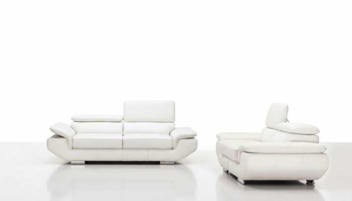 Sofagarnitur mit USB Polster Sofa Sitz Leder Garnitur 3+2 Sitzer Weilrod 
