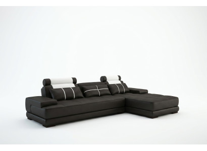 Ledersofa Ecksofa Sofa + USB Polster Ecke Designer Sofas Couchen Neu Paris Weiß