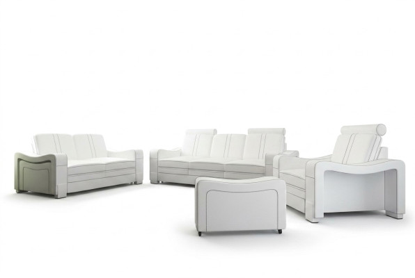 LEDERSOFA 3+2+1 SOFA +USB GARNITUR POLSTERGARNITUR DESIGN SOFA SOFAGARNITUR NEW