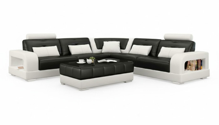 LEDERSOFA SOFA mit USB,ECKSOFA
