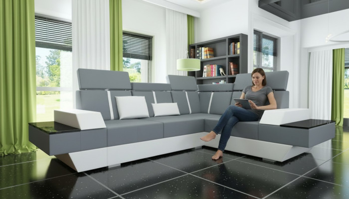 Návrh pohovky USB Living Landscape Upholstered Sofa Corner Sofa Custom Made