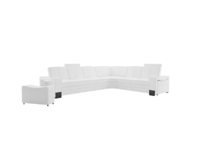 VELKÁ KŘÍŽOVÁ SOFA XXL S ALKOVNOU Z USNÍ MASSANFERTIGUNG LEDER ECKCOUCH GARNITUR S USB