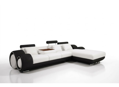 Patentovaný design rohová sedací souprava + USB polštáře kůže roh obývací kraj BERLÍN.