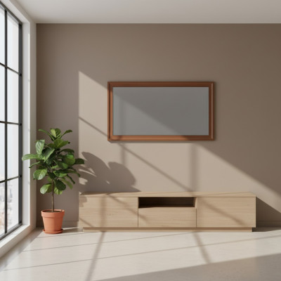 Klassischer Wandspiegel Holzrahmen Spiegel Möbel Neu 142 x 77cm Glas Design neu