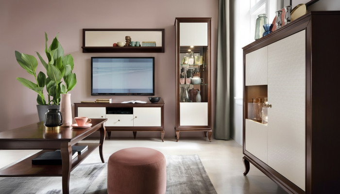 Wohnzimmer Set Vitrine Kommode Spiegel Wohnwände Kommoden