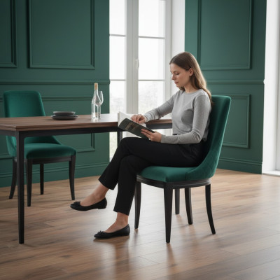 Designer luxus klasická jídelní židle židle sedadlo moderní masivní dřevěné křeslo