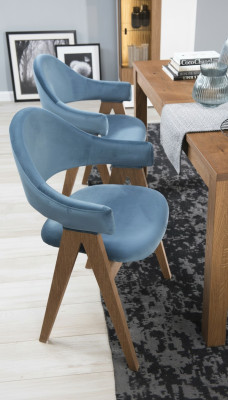 Jídelní set 6x židlí luxusního designu s polstrováním z masivního dřeva kancelářského sezení.