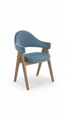 Jídelní set 6x židlí luxusního designu s polstrováním z masivního dřeva kancelářského sezení.